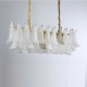 American designer French light luxury glass living room main chandelier creative art villa bedroom art banquet light