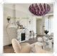 French MURANO purple glass Nanyang medieval living room Murano designer villa staircase living room chandelier