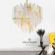 Light luxury glass lamp for living room, dining room and bedroom