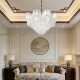 French light luxury crystal glass chandelier, living room and dining room main light, post-modern atmosphere villa duplex building whole house light