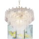 Light luxury glass chandelier, artistic style fashionable bedroom lamp