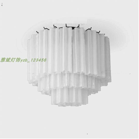 French Murano glass chandelier designer style mid-century creative bedroom retro villa living room ceiling light