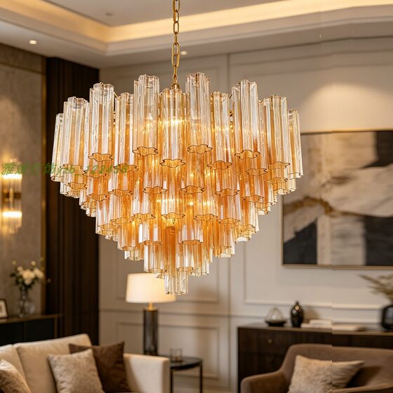 French living room MURANO art glass light luxury chandelier Italian style medieval style villa hotel bedroom restaurant chandelier