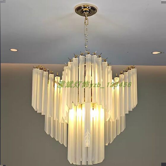 Villa restaurant glass duplex building hollow crystal chandelier