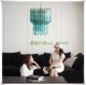 Living room villa light luxury designer Italian chandelier glass