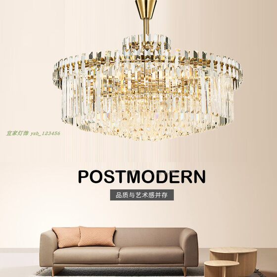 Simple crystal lamps bedroom dining room living room chandelier