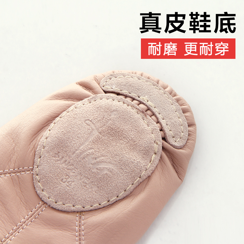 陈婷全皮舞蹈鞋软底女练功鞋成人芭蕾舞鞋猫爪鞋瑜伽鞋形体鞋 - 图2