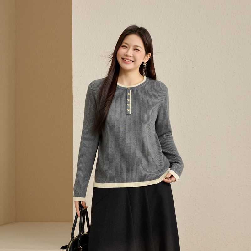 【咖啡时光】绵羊毛混纺内搭外穿毛衣纤莉秀大码女装胖mm冬装新款,淘宝优惠券,粉丝福利购,淘宝优惠卷