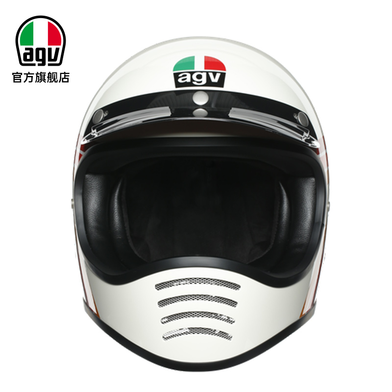 AGV复古摩托车头盔男女机车全盔哈雷头盔四季通用夏季个性酷X101-图0