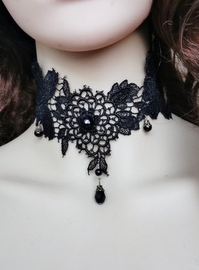 花朵颈链糖宝石水波女水晶