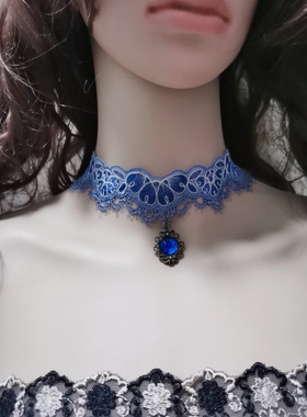 欧美风颈部配饰蕾丝短款锁骨链