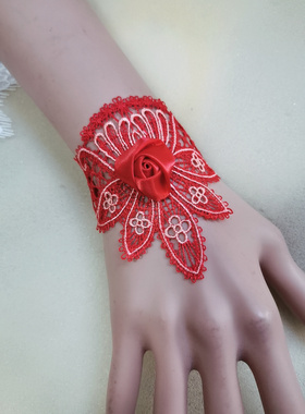 花朵手环腕带蕾丝欧美女