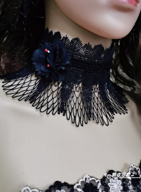 加宽多层choker黑色脖子饰品项链