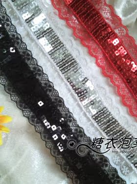 手饰手工臂饰饰品黑色蕾丝亮片