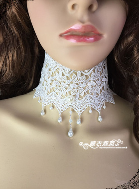 加宽疤痕遮盖蕾丝围巾颈链新品