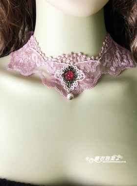 颈链脖子项圈欧洲站玫瑰