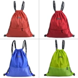 Рюкзак, баскетбольный водонепроницаемый мешочек для путешествий подходит для мужчин и женщин для спортзала, вместительная и большая складная спортивная сумка, на шнурках