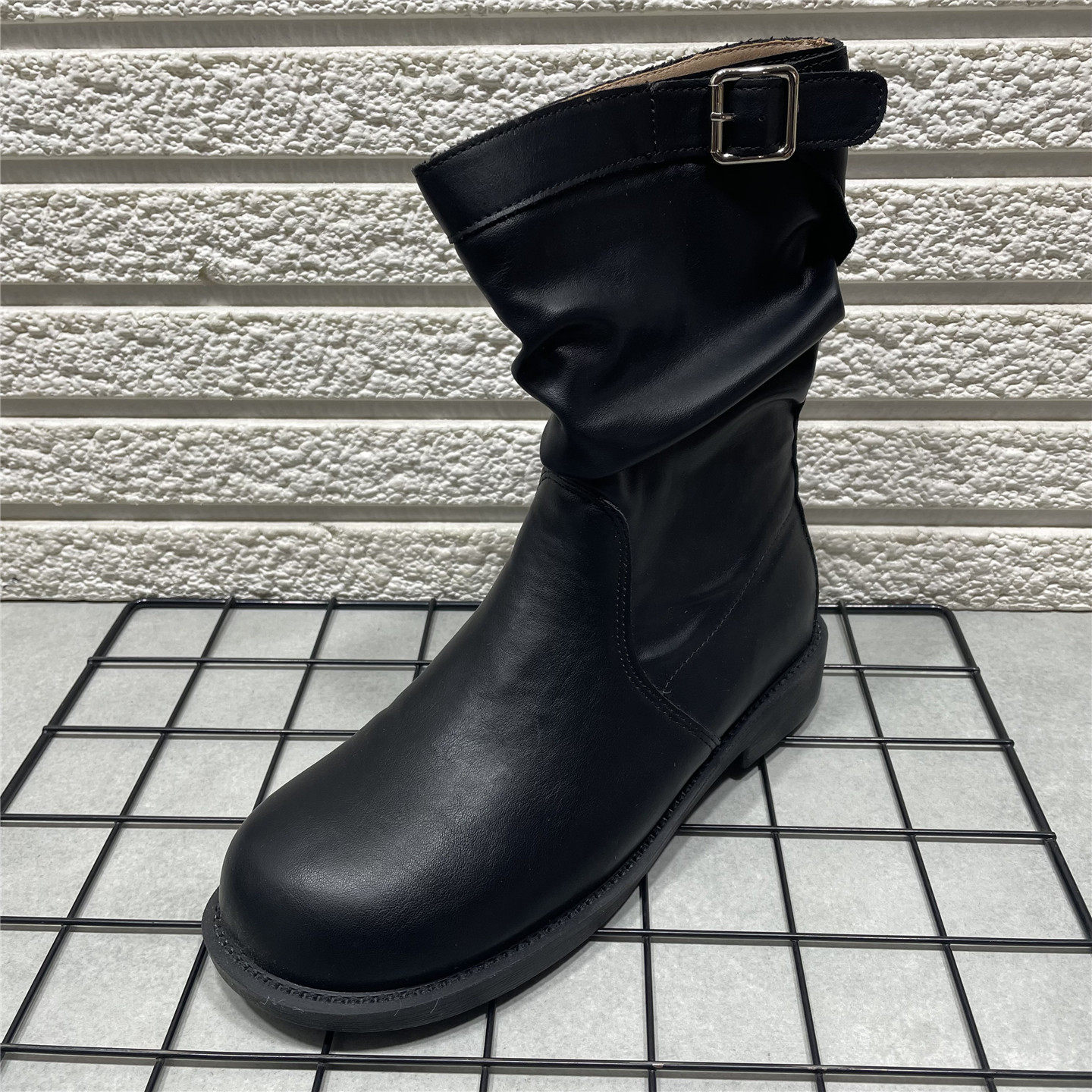 断码处理秋冬新款粗跟复古中筒靴骑士靴女鞋秋冬季显瘦堆堆小短靴,淘宝优惠券,粉丝福利购,淘宝优惠卷