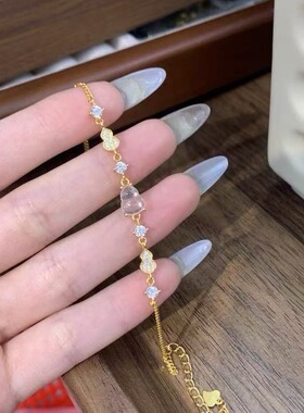 葫芦手链女镀银小众设计气质手饰微镶锆石网红爆款高级感520礼物