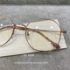 High-quality pure titanium ultra-light retro large frame polygonal women's Xiaohongshu hot model round face and large face frame