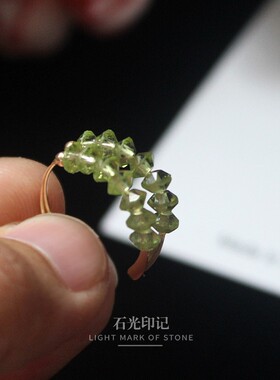 绿橄榄石14K注金女士耳环