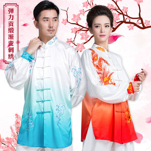 古韵中华新款太极服女时尚凤凰刺绣比赛表演太极拳练功服装男春秋