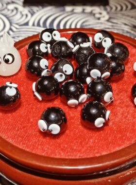 迷你动漫琉璃黑炭小煤球灰尘精灵千与千寻龙猫微缩摆件玩具微景观