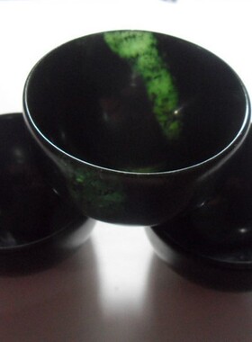 药王石墨绿玉功夫茶杯