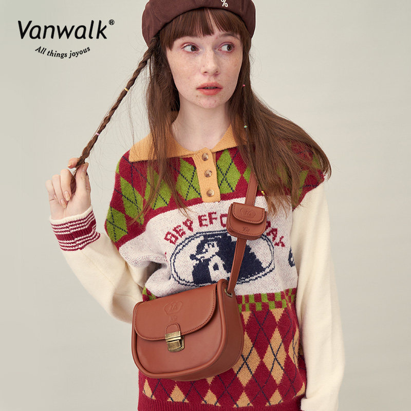 vanwalk复古食物甜美少女感斜挎包 出走女士包袋