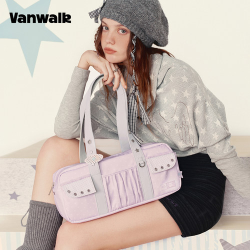 VANWALK lucky pony新款少女波点单肩包通勤百搭外出手提腋下包包 - 图2