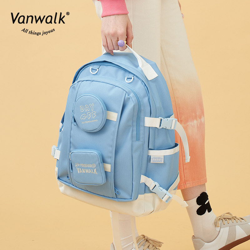 vanwalk好朋友自制新款复古双肩包 出走双肩背包