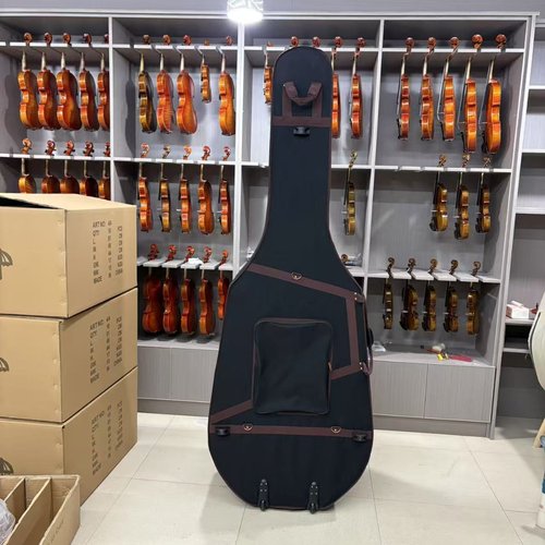 牛津布大贝司玻璃钢低音大提琴盒带轮双肩背可拖可托运加厚贝司包 - 图1