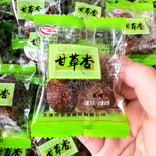 Tianjin Nankai Regaliz Apricot carne 500g fruta seca fruta confitada bocadillos sin semillas albaricoque seco en un albaricoque seco a granel a granel