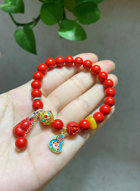 红砂手串单圈本命蛇8毫米珠药师