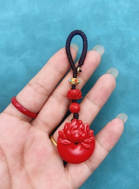 朱砂红砂水飞砂保真莲花平安扣车