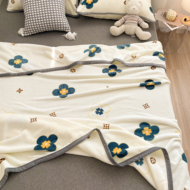 牛奶绒毛毯夏季薄款被子珊瑚绒小毯子午睡办公室沙发空调午休盖毯 - 图2