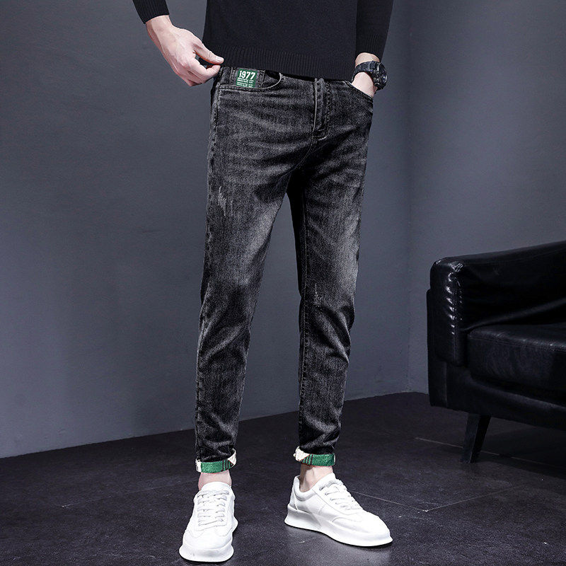 Yishion以纯男装正品官店秋冬牛仔裤男士秋季加绒弹力宽松直筒休,淘宝优惠券,粉丝福利购,淘宝优惠卷