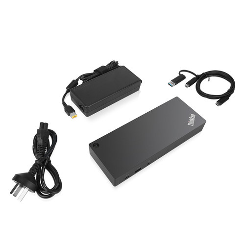 联想ThinkPad USB3.0雷电Type-C双口4K双屏扩展坞X1 P1 X13 T14 40AF0135CN通用苹果华为小米小新ThinkBook - 图2