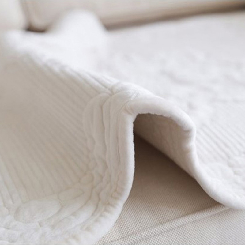 韩国进口 欧式简约现代高档加厚短绒沙发垫靠背巾客厅沙发套防滑