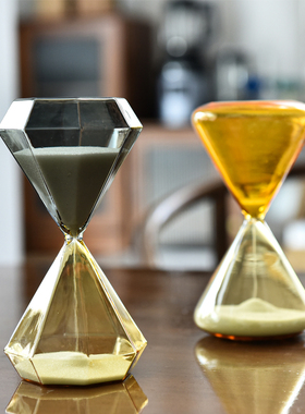 彩色玻璃沙漏计时器创意礼品摆件
