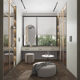 Gold Medal Wardrobe Glass Door Light Luxury Cloakroom Furniture Whole House Customized Home Bedroom Integrated Cabinet