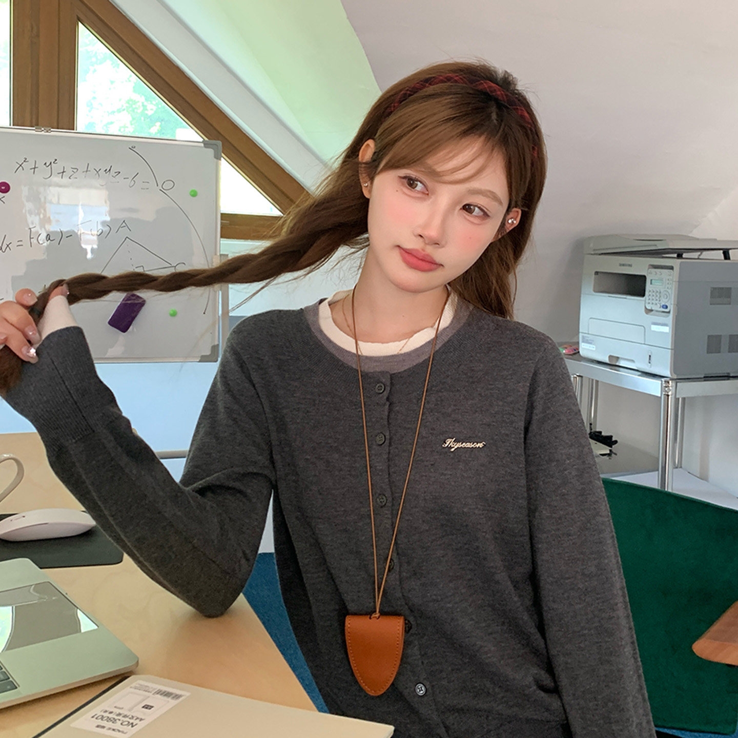 东京岁时记jk灰色假三件开衫外套小个子长袖毛衣针织衫短裙套装女,淘宝优惠券,粉丝福利购,淘宝优惠卷