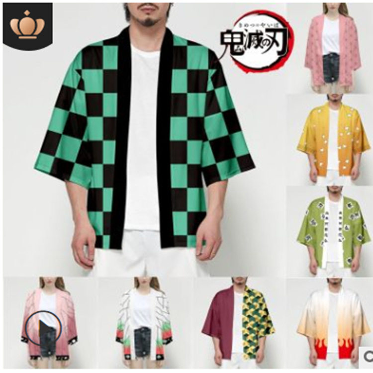 梦幻桃缘新款上衣鬼灭之刃co服装炭治郎祢豆印花开衫披风 看艺网 梦幻桃缘新款上衣鬼灭之刃co服装炭治郎祢豆印花开衫披风 看艺网