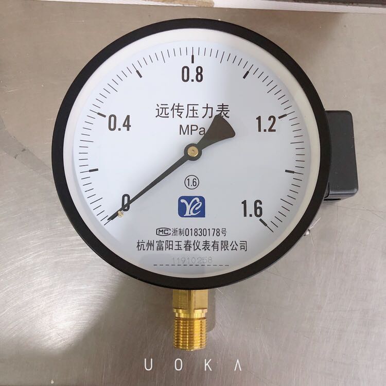 YTZ-150远传压力表0-1.6mpa恒压供水压力表变频器富阳玉春仪表 - 图0