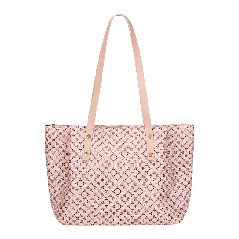 时尚圆点印花托特包新款女士包包袋复古手提女包单肩包潮流购物包,淘宝优惠券,粉丝福利购,淘宝优惠卷