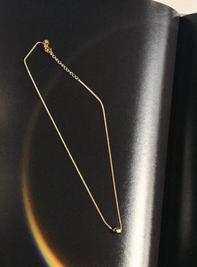 金种子纯银项链女高级感轻奢小众设计锁骨链2025新款爆款豆豆