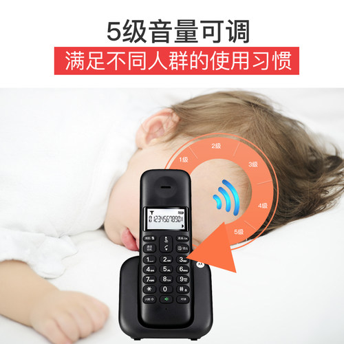 摩托罗拉(Motorola)T301C数字无绳电话机无线座机单机大屏幕白色-图1