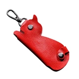 Креативный милый мультяшный брелок подходит для мужчин и женщин, кожаная ключница, простой и элегантный дизайн