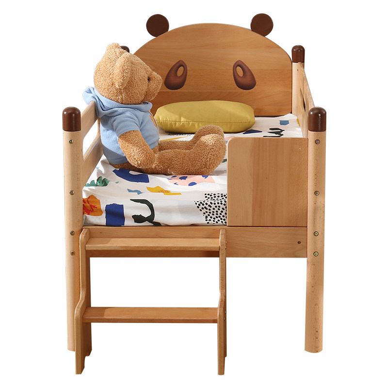 金多喜全实木拼接婴儿床带护栏大床 金多喜家居儿童床