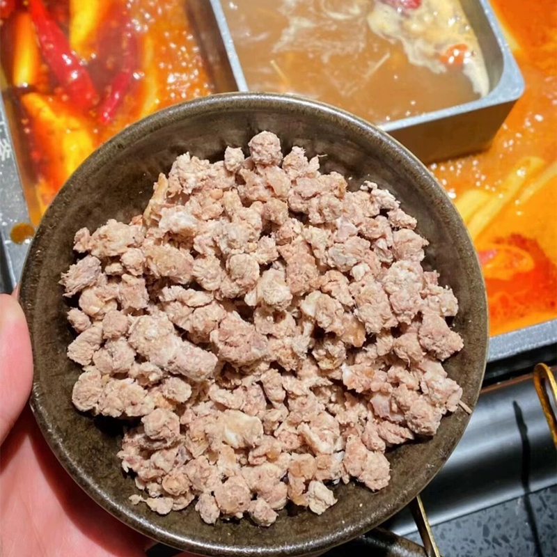 伊赛牛肉粒3包*500g牛肉末火锅豆捞打汤蘸料番茄牛肉汤配料食材 - 图0